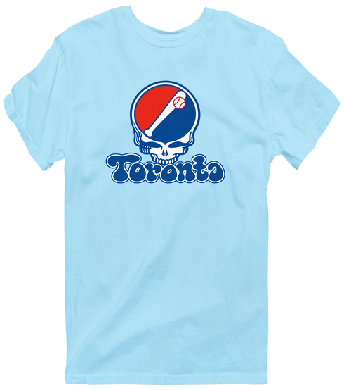 Toronto Baseball Stealie Grateful Dead T-Shirt — Toronto Blue Jays — Light Blue