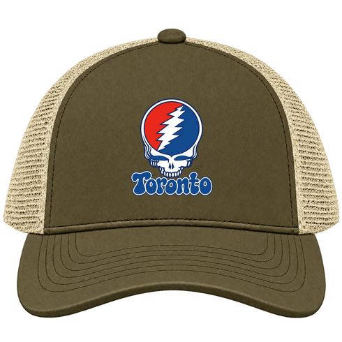 Toronto Baseball Stealie Grateful Dead Trucker Cap — Toronto Blue Jays — Moss/Khaki