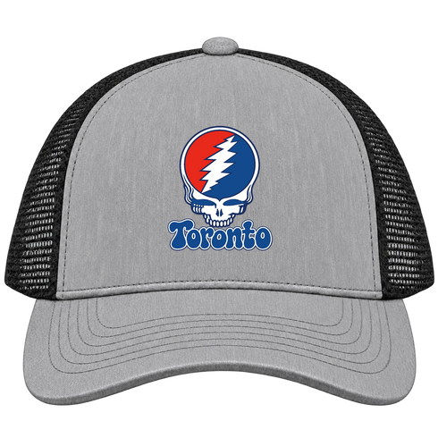 Toronto Baseball Stealie Grateful Dead Trucker Cap — Toronto Blue Jays — Heather Grey/Black