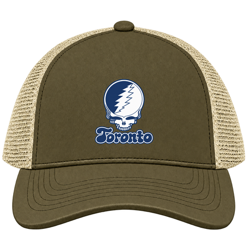 Toronto Stealie Premium Unisex Trucker Cap — Design: Toronto University of — Moss/Khaki