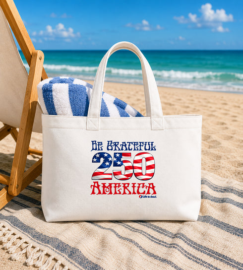 Be Grateful America Canvas Tote Bag