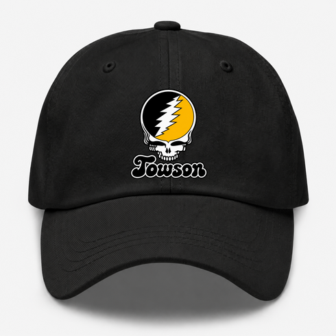 Towson Stealie Premium Unisex Dad Hat — Design: Towson University — Black