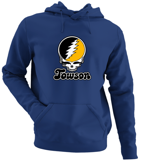 Towson Stealie Premium Unisex Hoodie — Design: Towson University — Navy