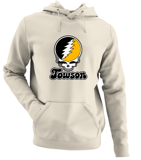 Towson Stealie Premium Unisex Hoodie — Design: Towson University — Sand