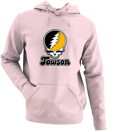 Towson Stealie Premium Unisex Hoodie — Design: Towson University — Light Pink