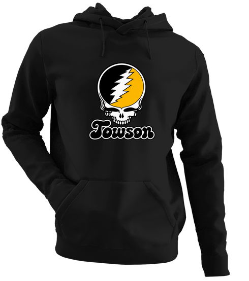 Towson Stealie Premium Unisex Hoodie — Design: Towson University — Black