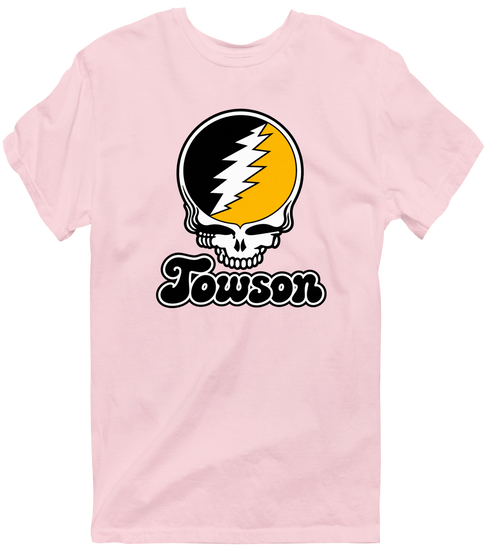 Towson Stealie Premium Unisex T-Shirt — Design: Towson University — Light Pink