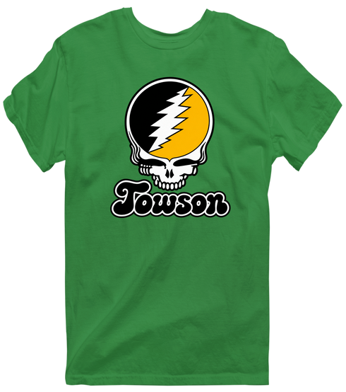 Towson Stealie Premium Unisex T-Shirt — Design: Towson University — Irish Green