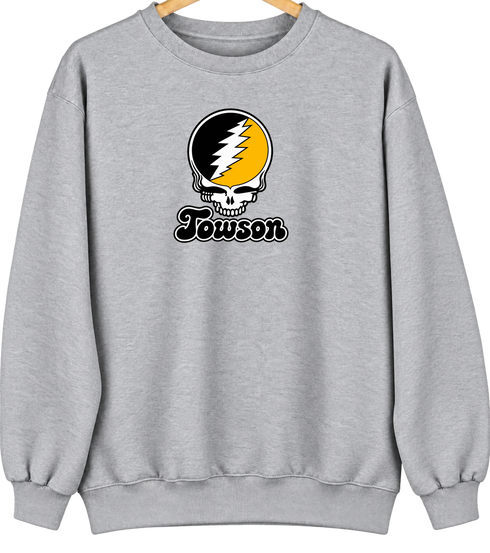 Towson Stealie Premium Unisex Crewneck — Design: Towson University — Sport Grey
