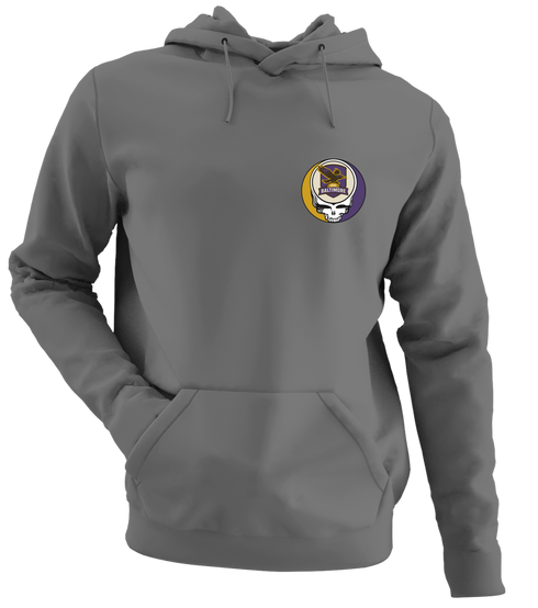 Baltimore Football - Premium Grateful Dead Left Chest Hoodie - Charcoal - 8
