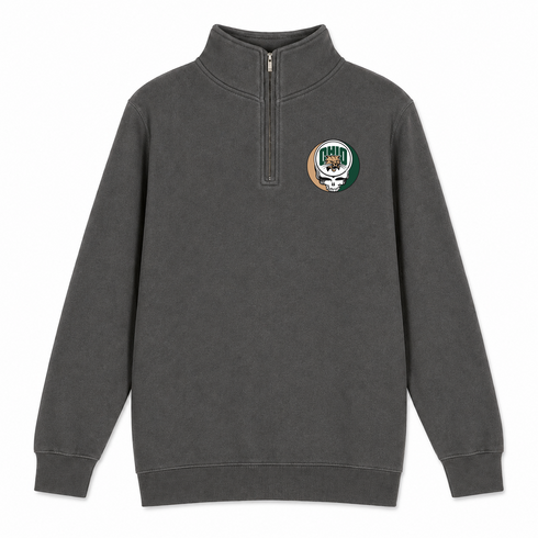 Ohio University - Premium Grateful Dead Quarter-Zip Pullover - Charcoal - 5