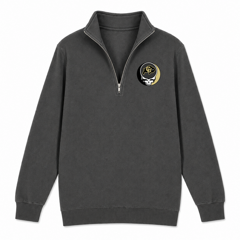 University of Colorado - Premium Grateful Dead Quarter-Zip Pullover - Charcoal - 5