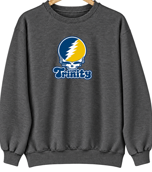 Trinity Stealie Premium Unisex Crewneck — Design: Trinity College — Dark Heather