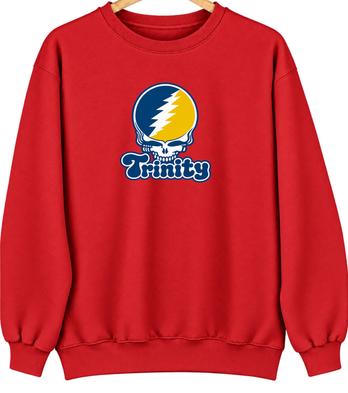 Trinity Stealie Premium Unisex Crewneck — Design: Trinity College — Red