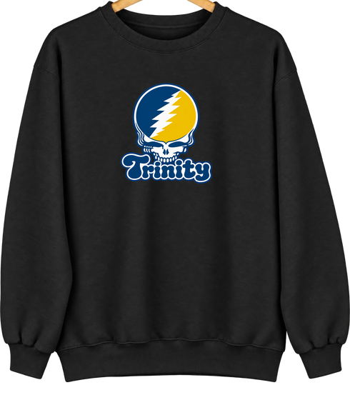 Trinity Stealie Premium Unisex Crewneck — Design: Trinity College — Black