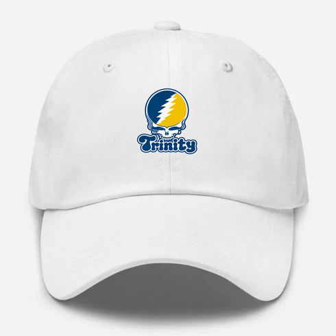 Trinity Stealie Premium Unisex Dad Hat — Design: Trinity College — White