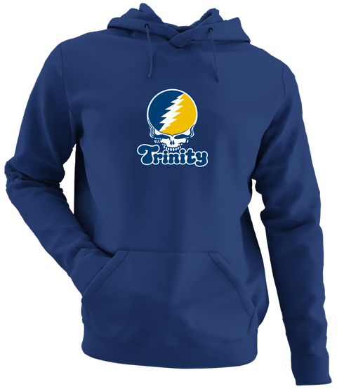 Trinity Stealie Premium Unisex Hoodie — Design: Trinity College — Navy