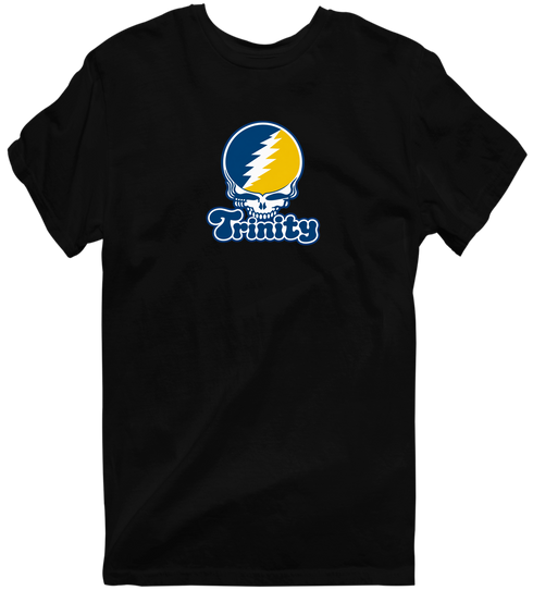 Trinity Stealie Premium Unisex T-Shirt — Design: Trinity College — Black