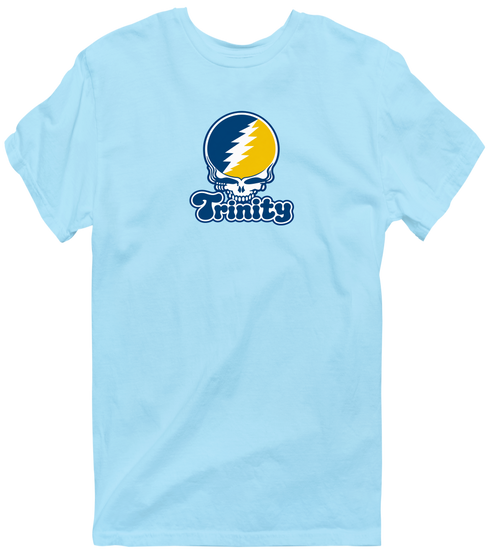 Trinity Stealie Premium Unisex T-Shirt — Design: Trinity College — Light Blue