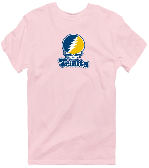 Trinity Stealie Premium Unisex T-Shirt — Design: Trinity College — Light Pink