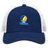 Trinity Stealie Premium Unisex Trucker Cap — Design: Trinity College — Navy/White