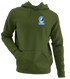 Tufts Stealie Premium Unisex Hoodie — Design: Tufts University — Military Green