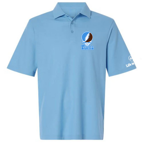 Tufts Stealie Premium Unisex Polo — Design: Tufts University — Blue