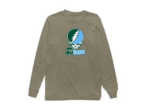 Tulane Stealie Premium Unisex Long-Sleeve — Design: Tulane University — Sandstone