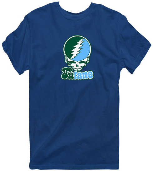 Tulane Stealie Premium Unisex T-Shirt — Design: Tulane University — Navy
