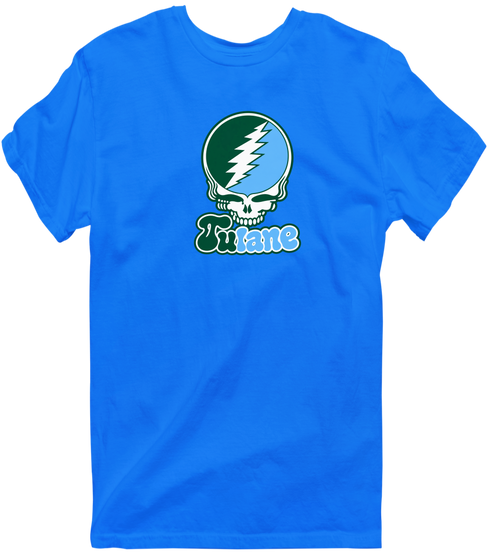 Tulane Stealie Premium Unisex T-Shirt — Design: Tulane University — Royal