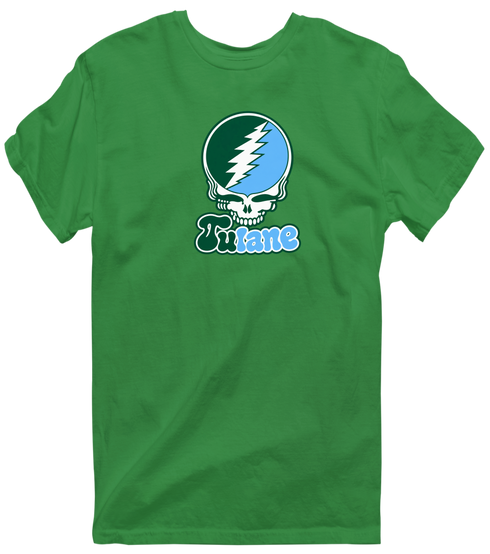 Tulane Stealie Premium Unisex T-Shirt — Design: Tulane University — Irish Green