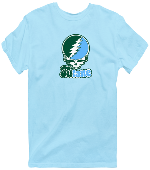 Tulane Stealie Premium Unisex T-Shirt — Design: Tulane University — Light Blue