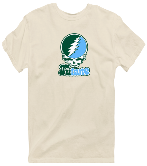 Tulane Stealie Premium Unisex T-Shirt — Design: Tulane University — Sand