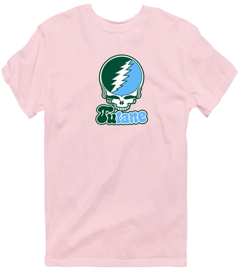 Tulane Stealie Premium Unisex T-Shirt — Design: Tulane University — Light Pink