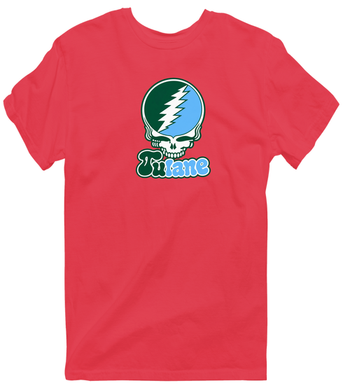 Tulane Stealie Premium Unisex T-Shirt — Design: Tulane University — Heather Red