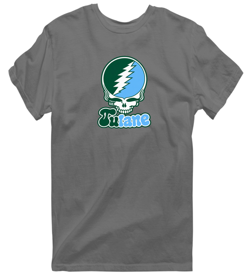 Tulane Stealie Premium Unisex T-Shirt — Design: Tulane University — Charcoal