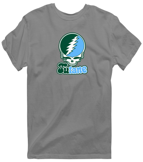 Tulane Stealie Premium Unisex T-Shirt — Design: Tulane University — Dark Heather