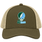 Tulane Stealie Premium Unisex Trucker Cap — Design: Tulane University — Moss/Khaki