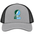 Tulane Stealie Premium Unisex Trucker Cap — Design: Tulane University — Heather Grey/Black