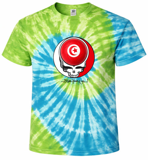 Tunisia FIFA World Cup Stealie Tie-Dye T-Shirt