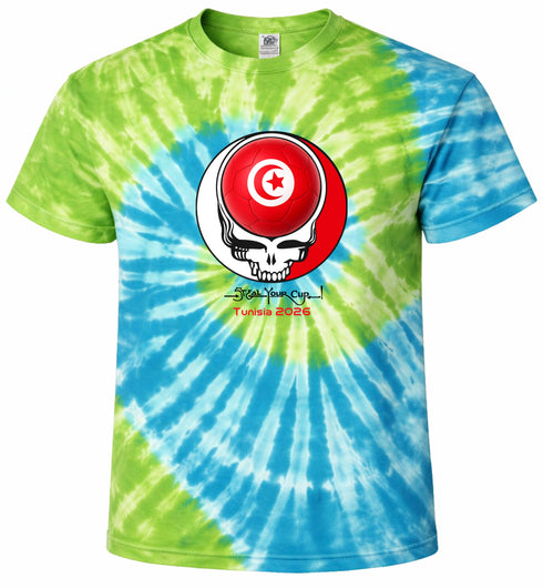 Tunisia FIFA World Cup Stealie Tie-Dye T-Shirt