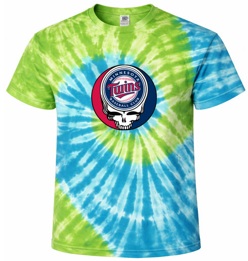 Minnesota Twins Stealie Tie-Dye Grateful Dead T-Shirt