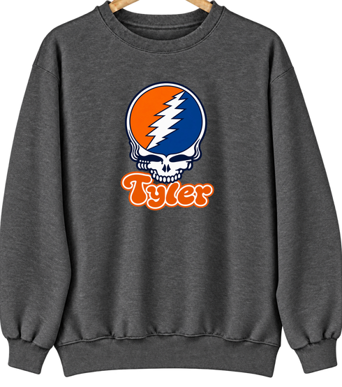 Tyler Stealie Premium Unisex Crewneck — Design: Texas at Tyler The University of — Dark Heather