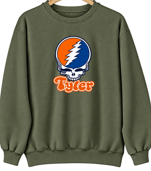 Tyler Stealie Premium Unisex Crewneck — Design: Texas at Tyler The University of — Military Green