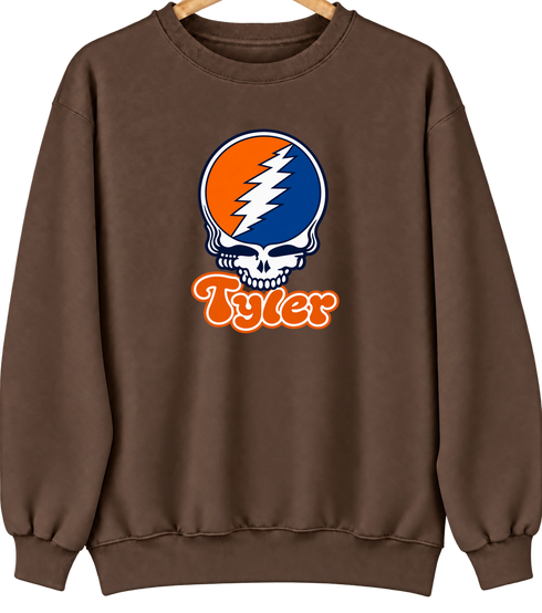 Tyler Stealie Premium Unisex Crewneck — Design: Texas at Tyler The University of — Brown