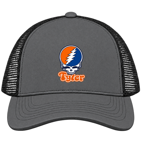 Tyler Stealie Premium Unisex Trucker Cap — Design: Texas at Tyler The University of — Charcoal/Black