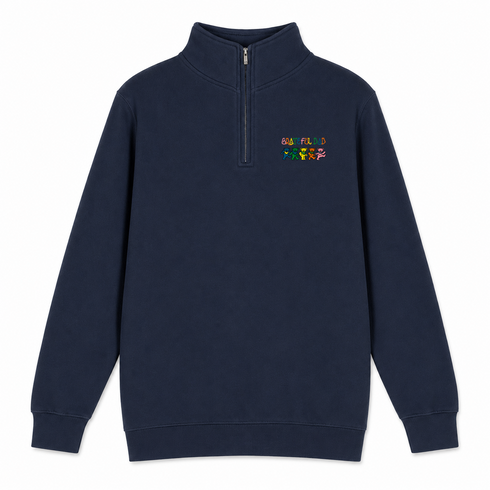 Grateful Dad - Premium Grateful Dead Quarter-Zip Pullover - Navy - 4