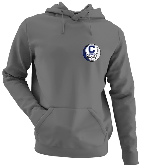 Colby College - Premium Grateful Dead Left Chest Hoodie - Charcoal - 8
