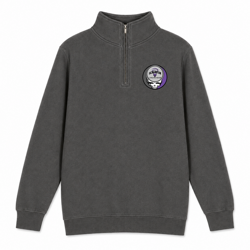 Scranton Lacrosse - Premium Grateful Dead Quarter-Zip Pullover - Charcoal - 5