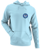 Buffalo Football Dancing Bear - Premium Grateful Dead Left Chest Hoodie - Light Blue